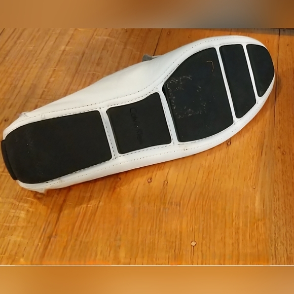 Calvin Klein Maxim Tumbled Leather Slip-on Loafer White 10.5 US - Picture 5 of 7